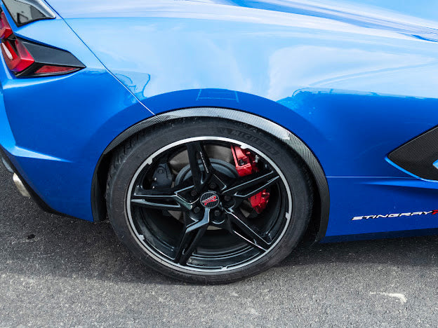 2020+ CHEVROLET CORVETTE C8 CARBON FIBER SIDE WHEEL FENDER PAIR