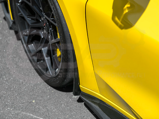 2023-UP CORVETTE C8 E-RAY, Z06, & ZR1 | FACTORY EXTENDED XL VERSION 2 FRONT & REAR MUD FLAPS SPLASH GUARD PAIR