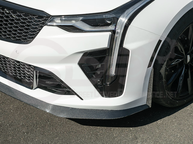 2020-Up Cadillac CT4-V Blackwing | CARBON FIBER Front Splitter Side Wheel Arches Pair