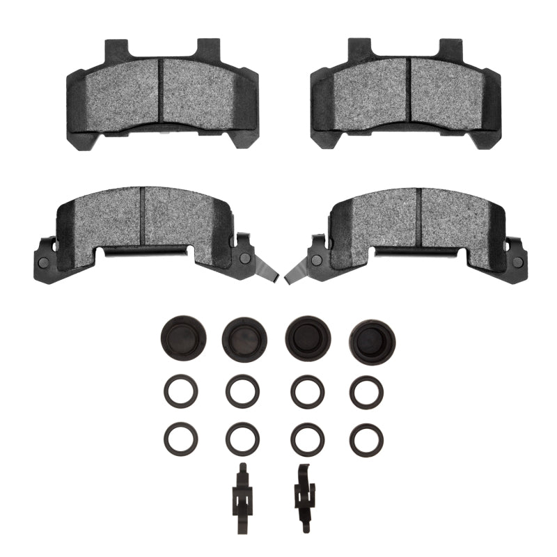 R1 Concepts OE brake pads and hardware kit for Buick Skyhawk R1 82-89 front brake replacement, includes pads and hardware.