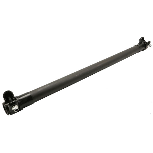 Moog Ford F-250 Super Duty tie rod in black, showing the metal component with threaded ends for steering linkage.