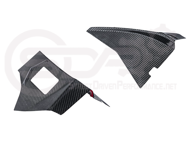 2020+ Chevrolet Corvette C8 Coupe | CARBON FIBER Rear Hatch B Pillar Hinge Cover Pair