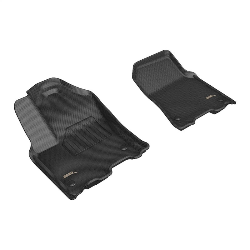 3D MAXpider Kagu Black R1 rubber floor mats for 2025-2026 Dodge Ram 1500 Crew Cab