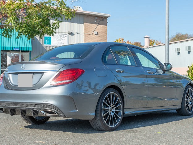 2015-2018 W205 Mercedes C-Class AMG Sport Style CARBON FIBER Rear Bumper Lower Diffuser