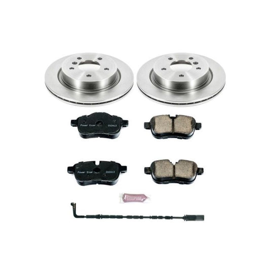 PowerStop OE rear brake kit for 2009-2010 BMW Z4, includes brake rotors and pads for enhanced stopping performance.