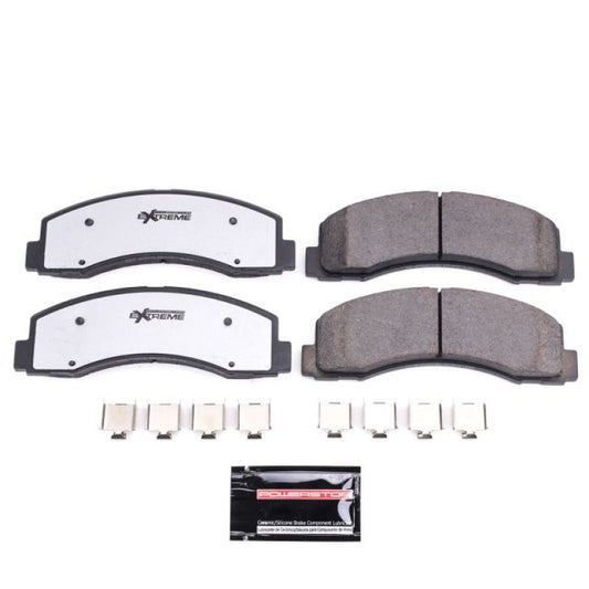 PowerStop Z36 performance brake pads with hardware for 2010-2019 Ford Expedition front truck and tow braking system.