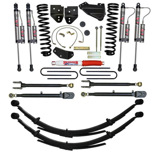 Skyjacker 6-inch lift kit for 2005-2007 Ford F250 Diesel trucks, includes components for enhanced off-road performance.