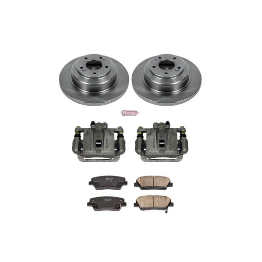 PowerStop rear brake kit with calipers for Hyundai Genesis Coupe 2010-2016, OE-style Autospecialty brake components