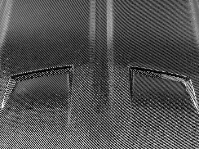 2024-UP FORD MUSTANG S650 | S550 SUPER SNAKE STYLE CARBON FIBER FRONT VENTED HOOD