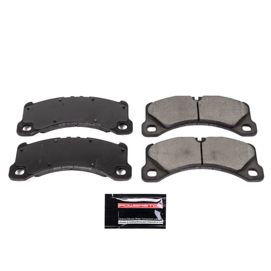 PowerStop Z23 Evolution sport brake pads with hardware for 2015 Porsche Macan, performance front brake pads.