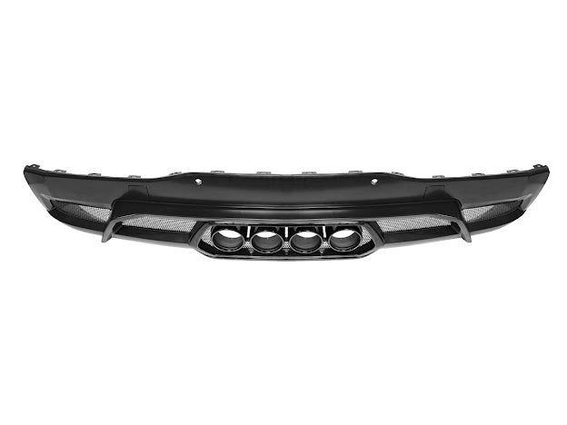 2020-Up Corvette C8 | Z06 Style Rear Center Quad Tips Exhaust Exit Grille Diffuser