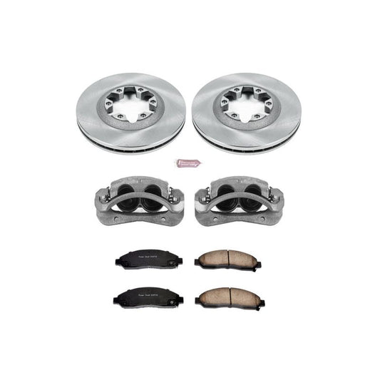 PowerStop OE brake kit with front calipers for Chevrolet Colorado 2004-2008, includes brake rotors and calipers.