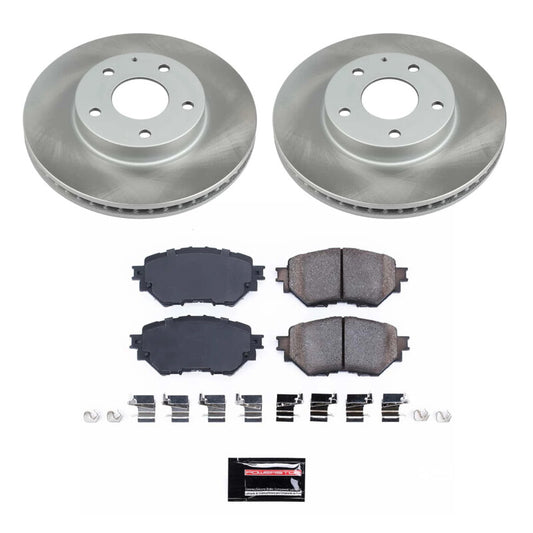 PowerStop front semi-coated brake rotor kit for Mazda 3 (2014-2016), performance brake kit with durable rotor design.