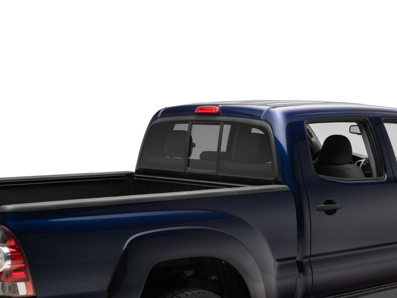 Raxiom LED third brake light for Toyota Tacoma 2005-2015, red axial series, mounted on the vehicle's rear window.