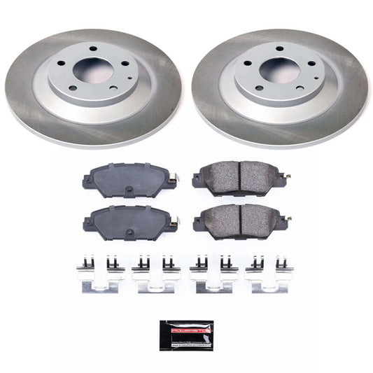 PowerStop rear semi-coated brake rotor kit for Mazda CX-5 2016-2023, performance brake kit with ventilated rotors