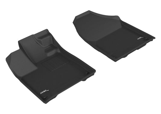 Black 3D MAXpider Kagu rubber floor mat for the first row of 2017-2020 Honda Ridgeline, designed for durable all-weather protection.