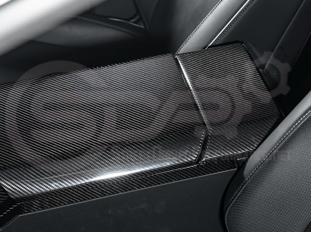 2024-Up Tesla Cybertruck | Interior DRY Carbon Fiber Rear Display Upper Cover