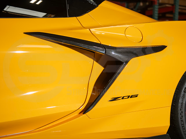 2023+ CHEVROLET CORVETTE C8 Z06/ E-RAY / ZR1 | CARBON FIBER SIDE AIR INTAKE DOOR GARNISH LOWER TRIM PAIR