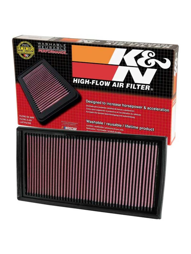 K&N Engineering drop-in air filter for 2008 Mercedes Benz CLK63 AMG 6.3L engine, high-performance replacement for improved airflow.