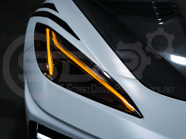 2020-Up Chevrolet Corvette C8 | Custom DRL Conversion Front Headlight Module Set Pair (Amber, Blue, Green, or Red)
