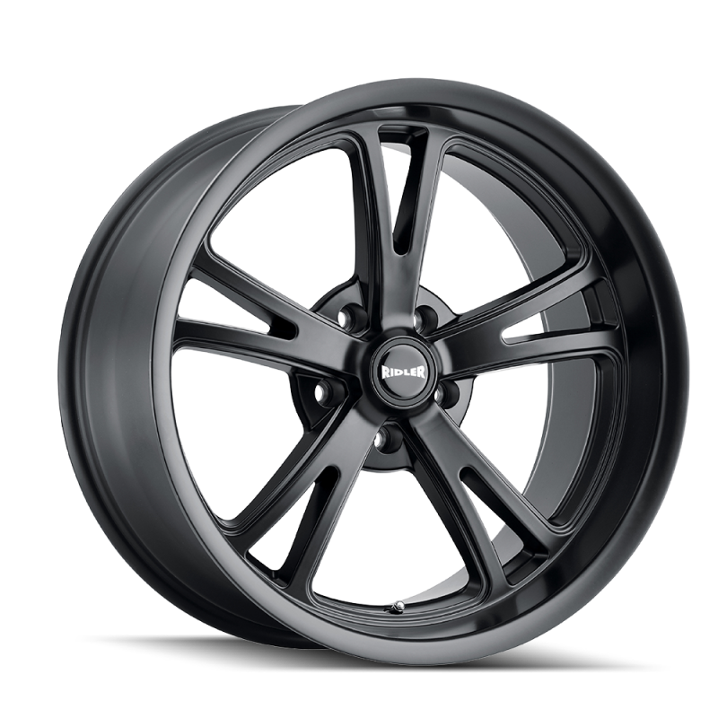 Ridler 606 matte black cast wheel, 20x9 size, 5x115 bolt pattern, 18mm offset, 72.62mm hub for stylish vehicle upgrade