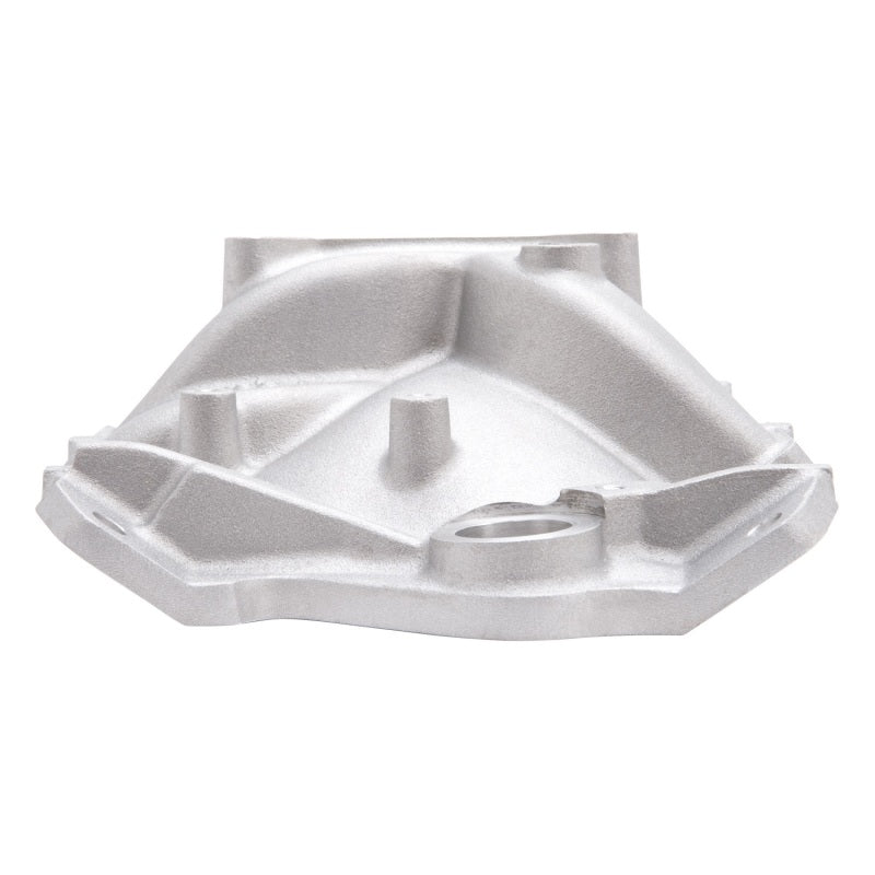 Edelbrock Performer EPS intake manifold with oil fill tube and breather for small-block Chevy engine.