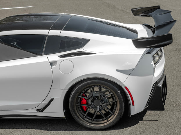 2014-2019 CORVETTE C7 | CARBON FIBER ZR1 EXTENDED REAR SPOILER HIGH WING