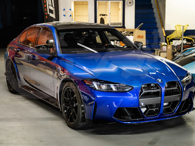 2021-Up BMW G80 M3 & G82 M4 W/ NO ACTIVE CRUISE CONTROL | CSL Style Carbon Fiber Front Kidney Grille Replacement