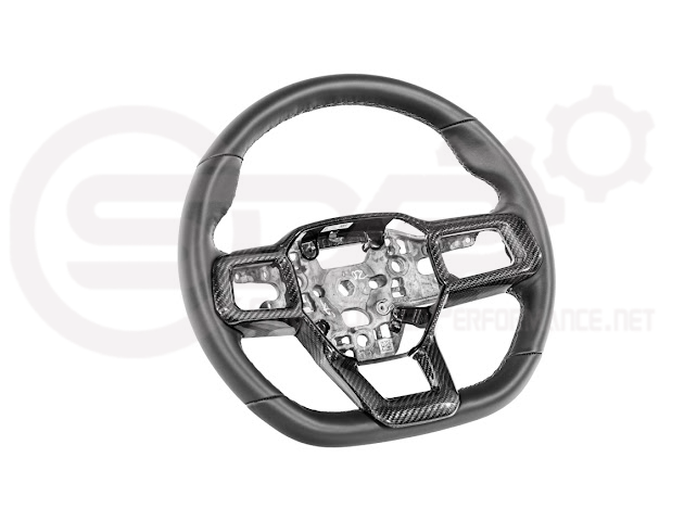 2024-Up Ford Mustang | Factory Style CARBON FIBER Tape On Steering Wheel Trim Full Cover