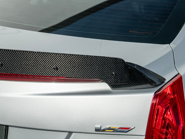 2016-2019 Cadillac ATS-V Sedan  | Wickerbill Trunk Spoiler Wing Carbon Fiber