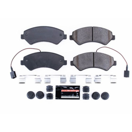 PowerStop Z23 Evolution Sport brake pads with hardware for 2014-2018 Ram ProMaster 1500 front brake system.