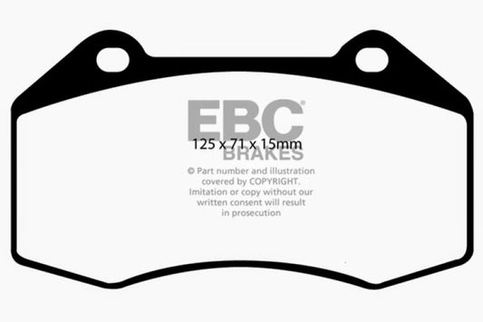 EBC Redstuff performance brake pads for Chevrolet Cobalt 2007-2008 2.0 Supercharged front brake system, high-performance disc brake pads