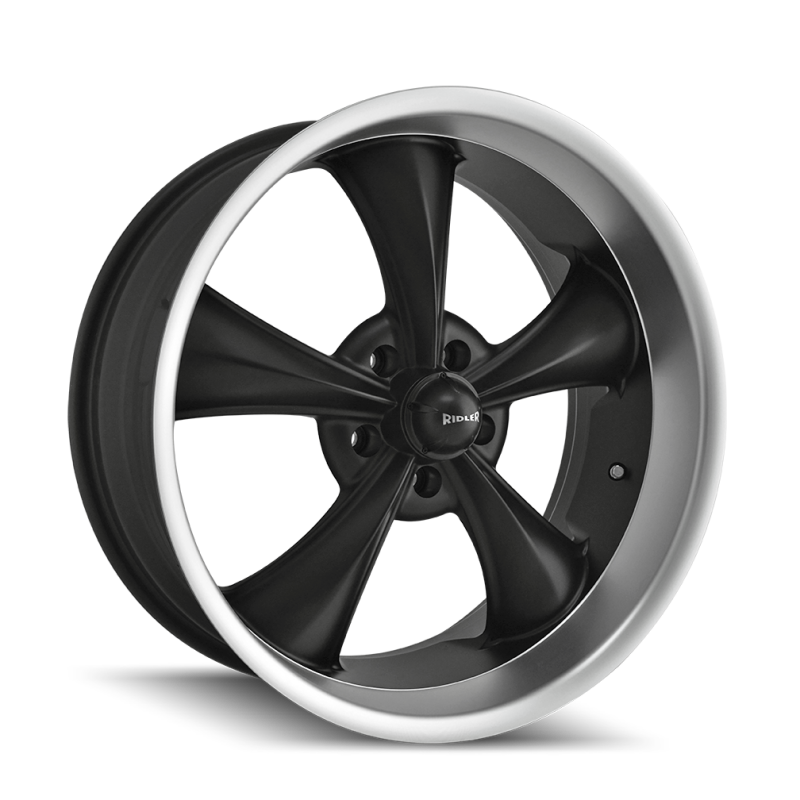 Ridler 695 matte black machined cast wheel, 20x10 inches, 5x120.65 bolt pattern, 0mm offset, 83.82mm hub for vehicles