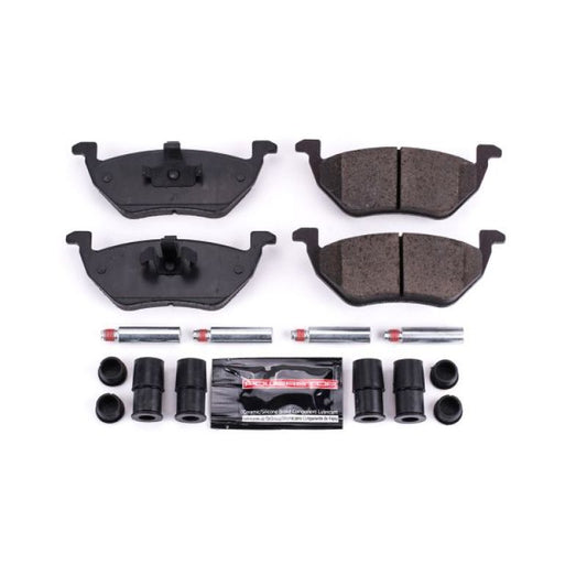 PowerStop Z23 Evolution Sport rear brake pads with hardware for Ford Escape 2005-2008, performance brake pads for improved stopping power.