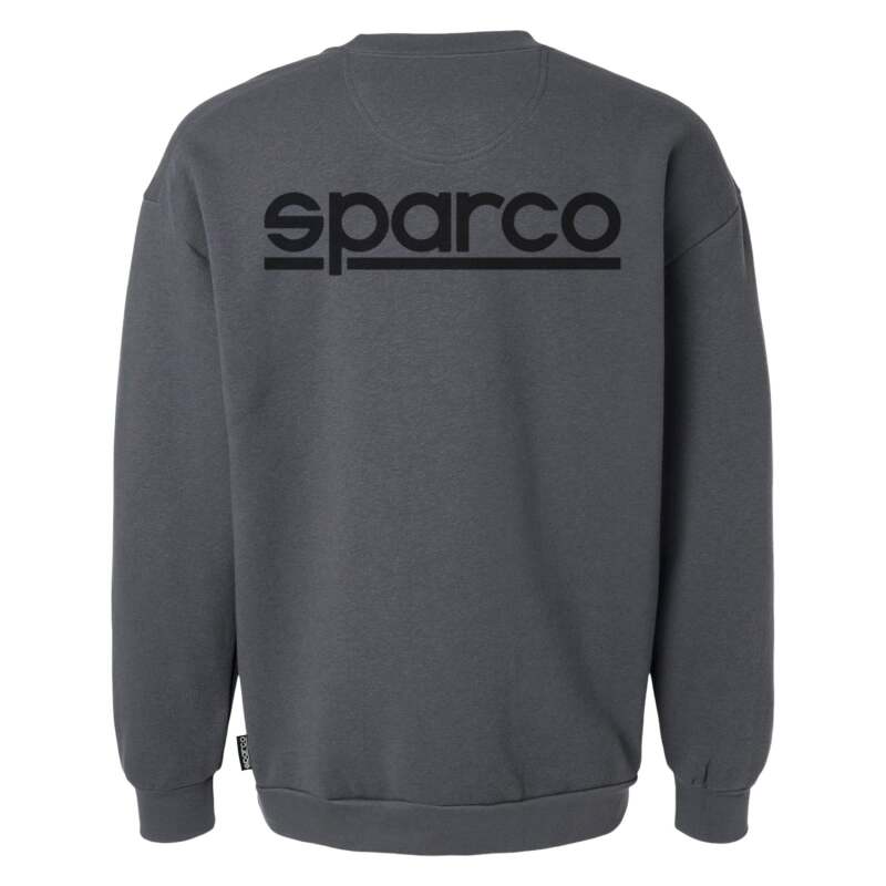 Gray Sparco sweatshirt crew neck in XL size, featuring a comfortable fit and classic design, made by Sparco.