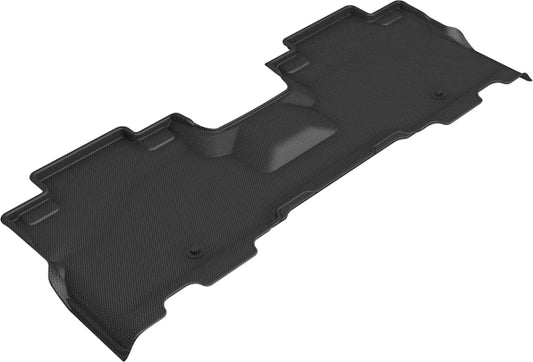 Black rubber 3D MAXpider Kagu 2nd row floor mats for Lincoln Navigator and Ford Expedition, designed for 2018-2020 models.