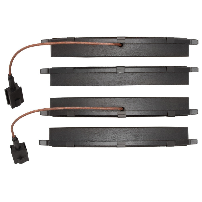R1 Concepts performance front brake pads for Ram ProMaster 3500 14-22 Super Duty, shown in a close-up image.