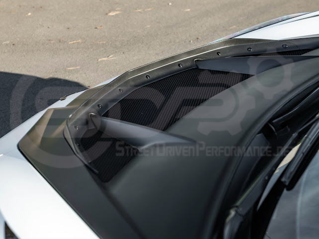 2020-PRESENT CHEVROLET CORVETTE C8 | ZR1 REPLICA STYLE  MATTE BLACK FRONT VENTED HOOD