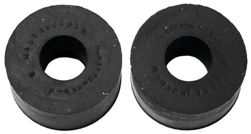 Moog front strut rod bushing kit for Isuzu Pickup 1981-1987, showing new rubber bushings and metal components.