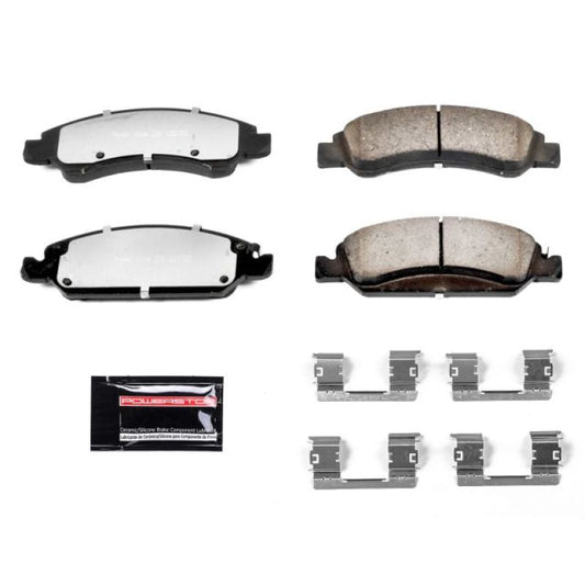 PowerStop Z36 truck and tow front brake pads for Chevrolet Silverado 1500, showing the brake pad set with hardware.