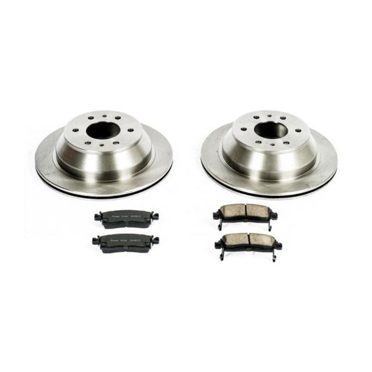 PowerStop OE rear brake kit for Buick Rainier 2004-2007, includes brake pads and rotors for reliable stopping power.