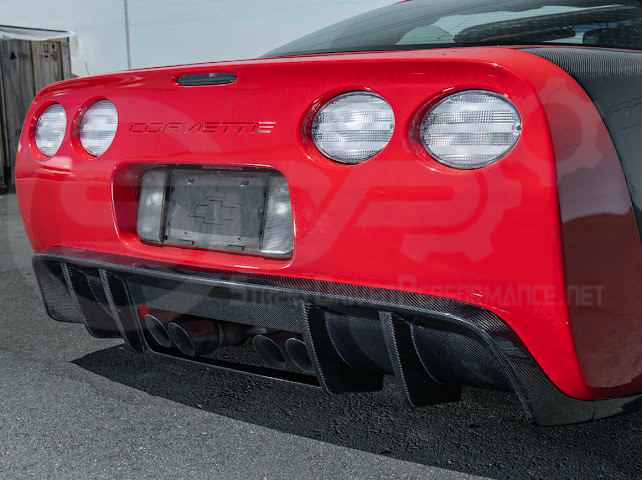 1997-2004 Chevrolet Corvette C5 | SDP Performance style CARBON FIBER Rear Bumper Finned Diffuser