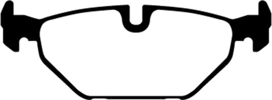 EBC Greenstuff rear brake pads for Saab 9-5 2.3 Turbo Aero, high-performance brake pads with green friction material.