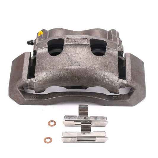 PowerStop front left OE brake caliper with bracket for 2007 Ford E-150, automotive part in a clean, detailed view.