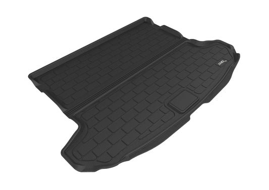 Black rubber cargo liner for Kia Sportage from 2017-2020 by 3D MAXpider, showing textured surface and raised edges.