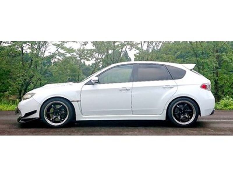 HKS Hipermax R coilover full kit installed on a GRB/GVB Subaru, showcasing adjustable suspension components and performance features.