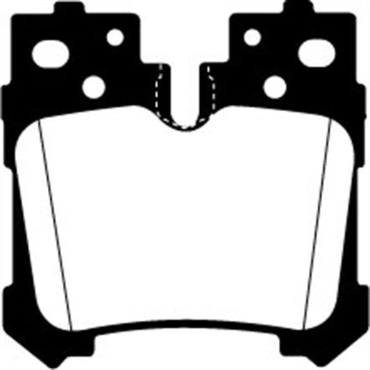 EBC Greenstuff rear brake pads for Lexus LS460 4.6, high-performance brake pads with green friction material.
