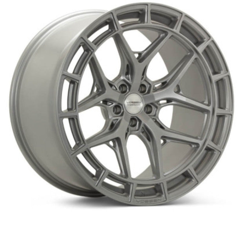 Vossen HFX-1 forged 21x11.5 satin silver wheels with 5x112 bolt pattern and deep concave design