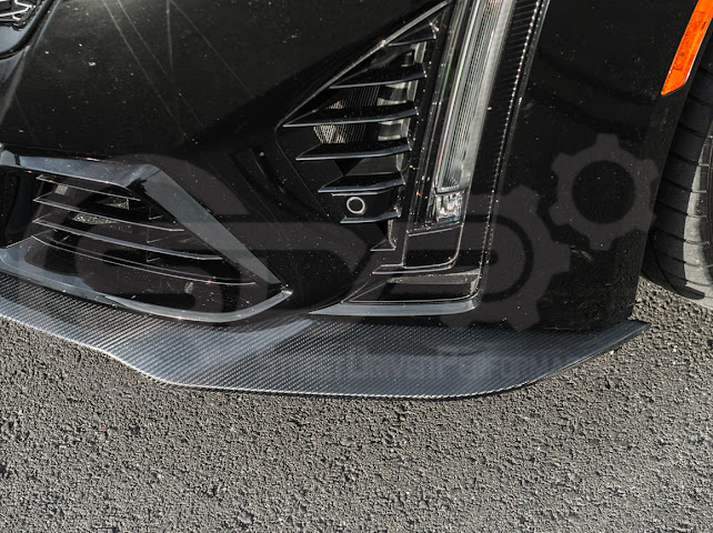 2022-2024 CADILLAC CT5-V BLACKWING SEDAN | FACTORY STYLE CARBON FIBER FRONT LIP SPLITTER GROUND EFFECTS
