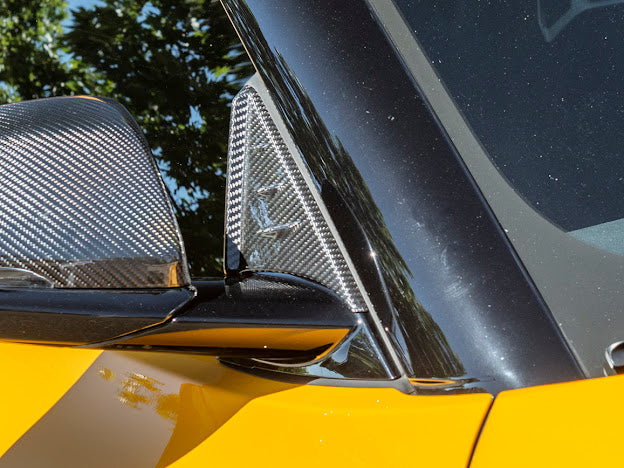 2020-Up Toyota GR Supra A90 A91 | SDP Performance Style CARBON FIBER Anti-Wind Buffeting Vent Cover Deflector (Pair)